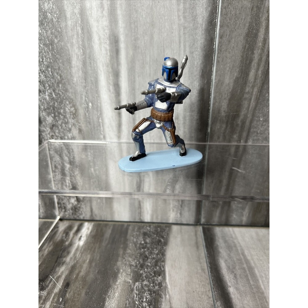 2002 Decopac Star Wars JANGO FETT Pvc Figure Cake Topper Mandalorian Boba 3.25"